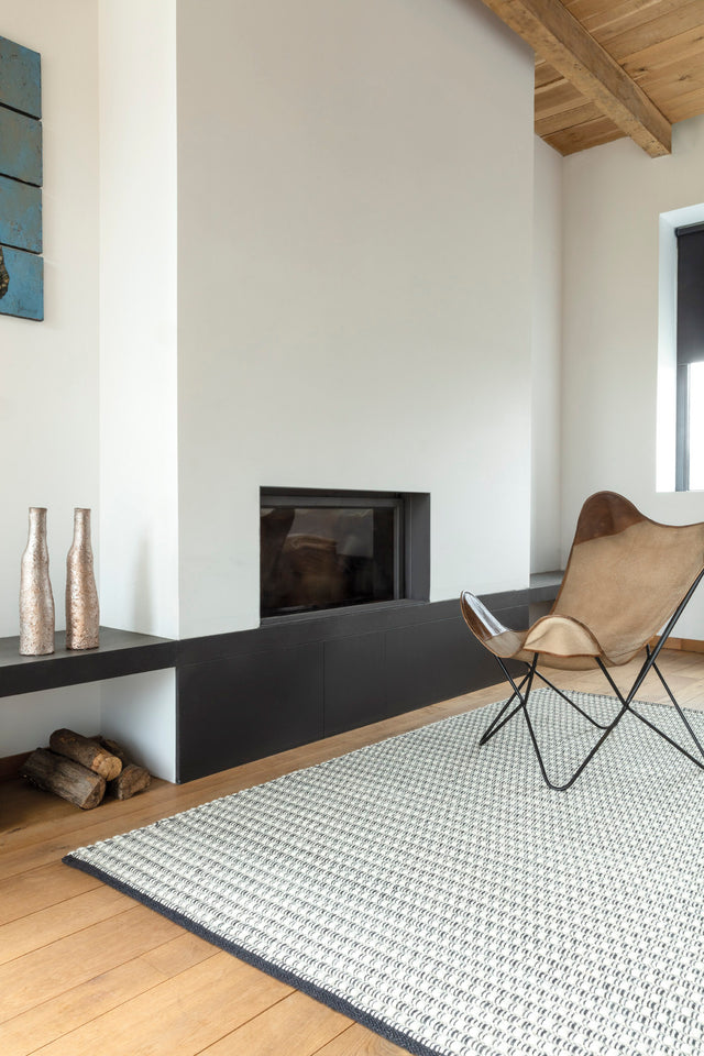 Vloerkleed | 100% vervilte wol | 614-001-118 Black & White